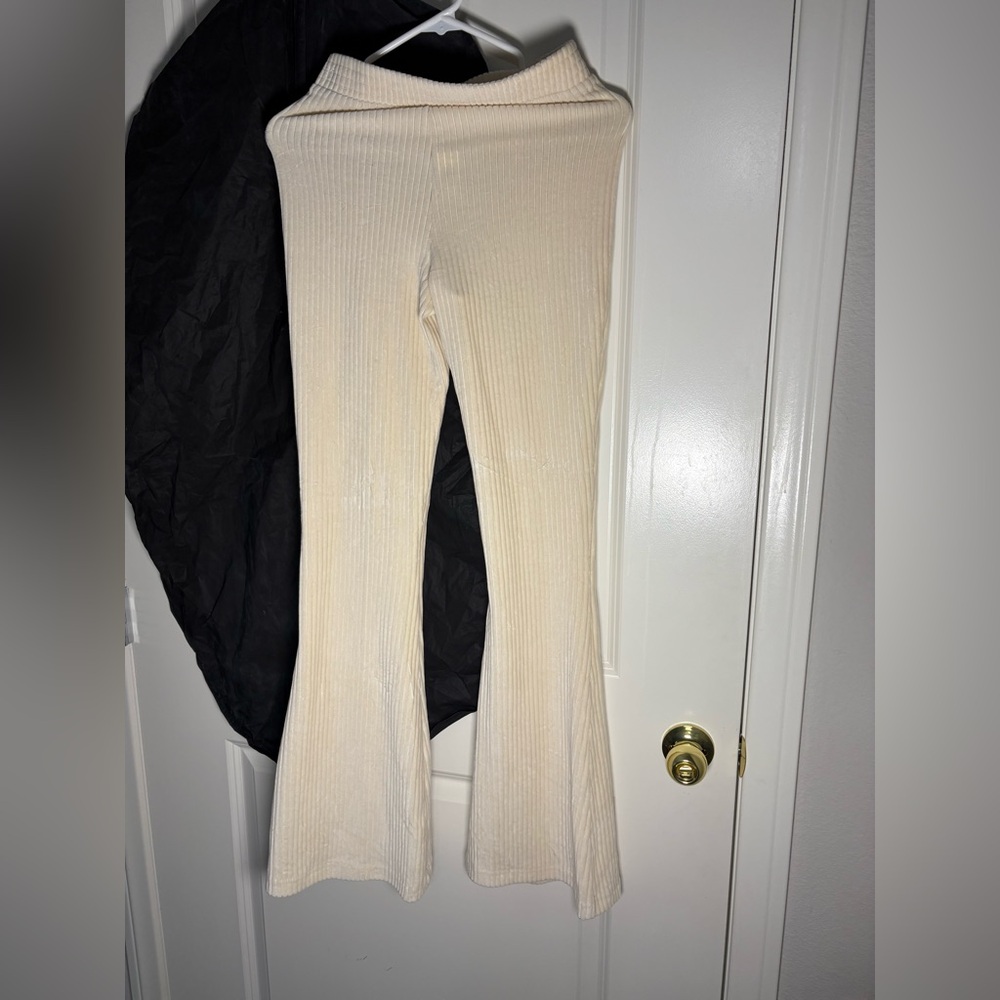 Aerie Beige Ribbed velvet Pants